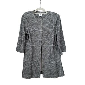 CAbi The Times Long Coat Jacket 3/4 sleeves Women’s Blazer Small Gray 5299